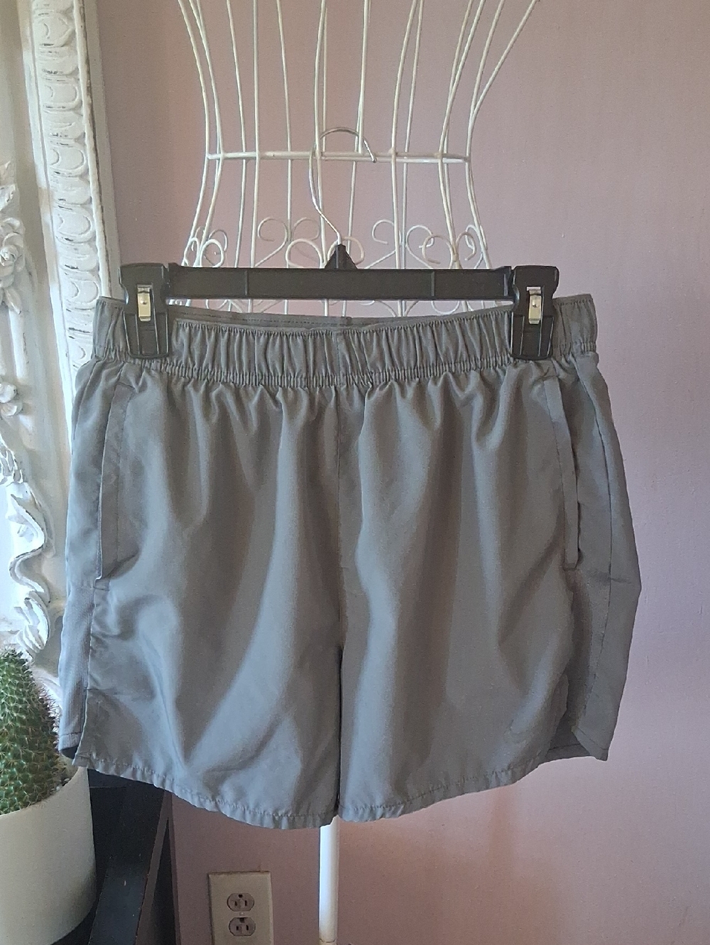 Nike Women’s Gray Athletic Shorts with Elastic Waist
